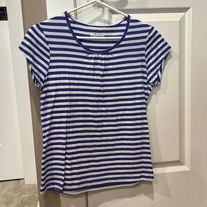 Blue and white striped shirt